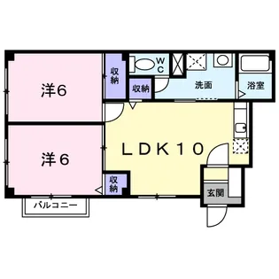 ヴィラアベニュー 2【1階】の間取り