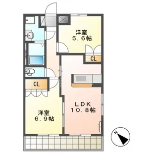 ハピネス【2階】の間取り