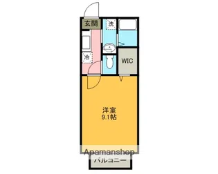 スクエアオーワダ【2階】の間取り