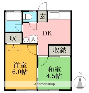 勝田台ハイツ【2階】の間取り