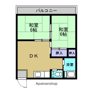 グリーンハイツ石垣【205号室】の間取り