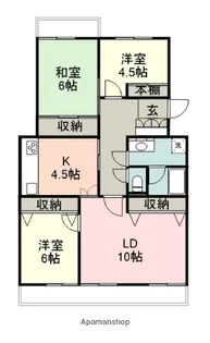 ガーデンコート八千代台6号棟【A301号室】の間取り