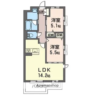 サンクレール【3階】の間取り