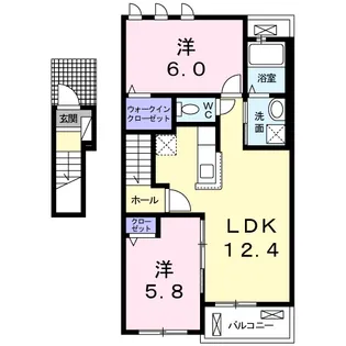 キャッスルアントレ アネックス【2階】の間取り