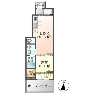 ベルウッド Ⅱ【1階】の間取り