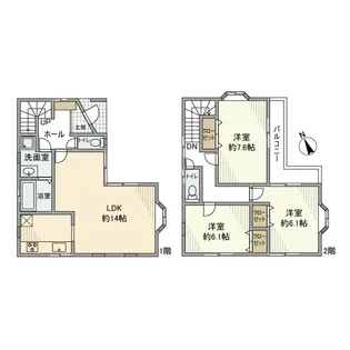 千葉県八千代市大和田【一戸建】の間取り