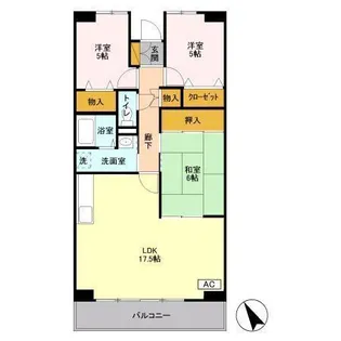 エスポワール八千代【6階】の間取り