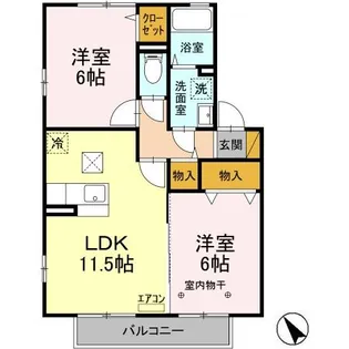 サニーコート【1階】の間取り