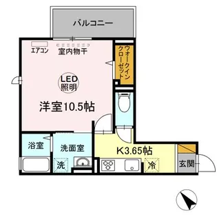 DーROOM八千代台【3階】の間取り