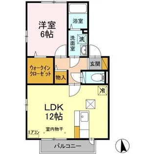 ベルフラット A・B・C【1階】の間取り