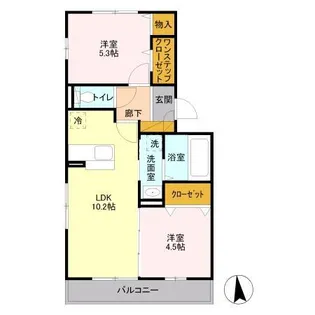 サニーハイツ【3階】の間取り