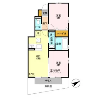 SUN EAST【1階】の間取り
