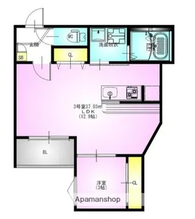 REGALEST 八千代緑が丘【103号室】の間取り