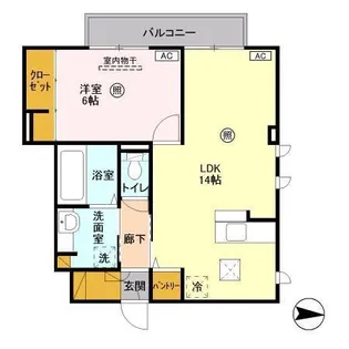 リッチモッチ【1階】の間取り