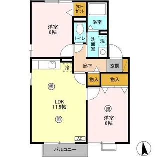 ルピナス A【2階】の間取り