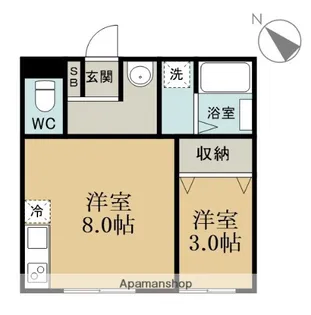 FLAT八千代村上【1階】の間取り