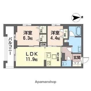 カイレアレジデンス【1階】の間取り
