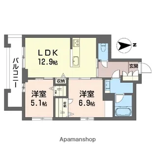 カイレアレジデンス【201号室】の間取り