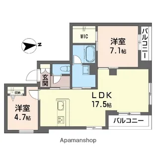 カイレアレジデンス【2階】の間取り