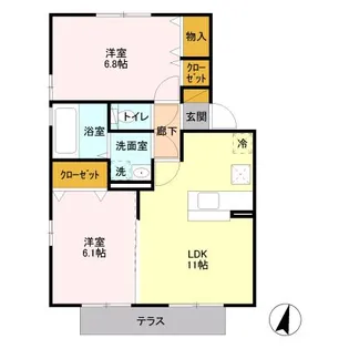 カーサ ドマーニ【1階】の間取り