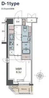 LUXENA勝田台【4階】の間取り