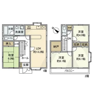 千葉県八千代市萱田【一戸建】の間取り