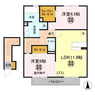 フルール・ド・スリジェII【2階】の間取り