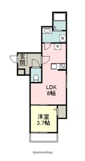 アットリラ八千代台西A【203号室】の間取り