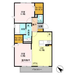 ラ・ヴィラージュ II棟【3階】の間取り