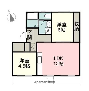 高津団地5街区19棟【507号室】の間取り