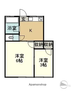 福美荘【102号室】の間取り