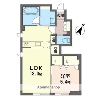 クオレール勝田台【102号室】の間取り