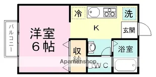 ハイツみどり【1階】の間取り