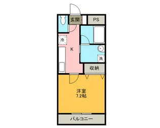 ディアコート勝田台【2階】の間取り