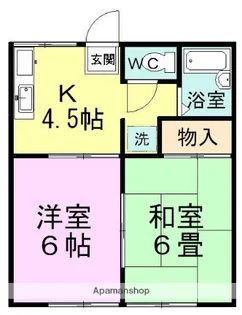 第二梅原コーポ【1階】の間取り