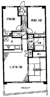 モンテローザ緑が丘【2階】の間取り