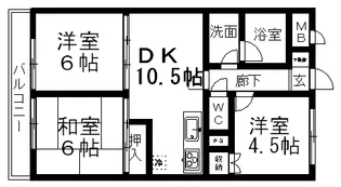 YS習志野台【3階】の間取り