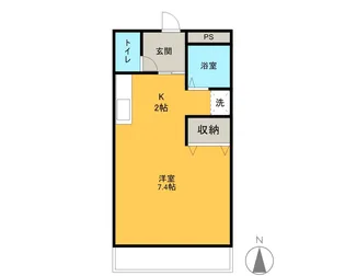 グランドール【205号室】の間取り