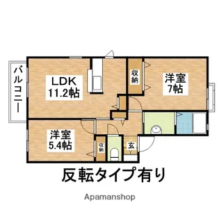 ロックヒルズ参番館【202号室】の間取り
