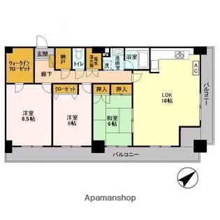 千葉県千葉市緑区おゆみ野3丁目【マンション】の間取り