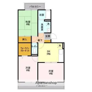 ランドウィン 五番館【1階】の間取り