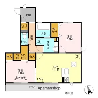 千葉県千葉市緑区おゆみ野中央7丁目【アパート】の間取り
