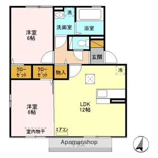 千葉県千葉市緑区おゆみ野南6丁目【アパート】の間取り
