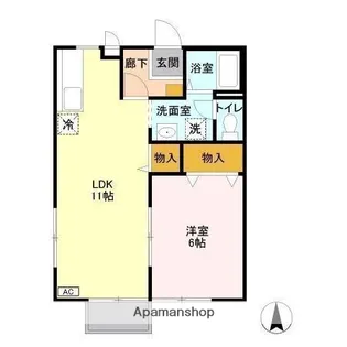 グリーンヒルズF棟【2階】の間取り