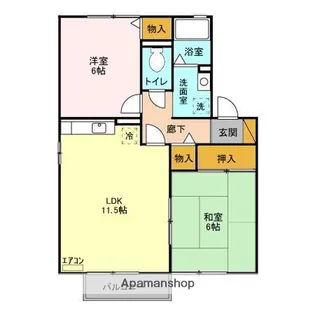 千葉県東金市田間3丁目【アパート】の間取り
