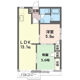カサベルデ・宗Ⅱ【2階】の間取り