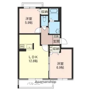エクレール田中【203号室】の間取り