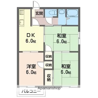 パークハイツ【2階】の間取り