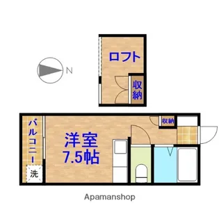 カズハウス千葉寺【203号室】の間取り