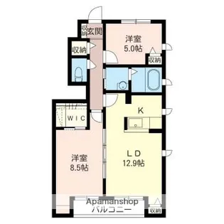 クローリスB【101号室】の間取り